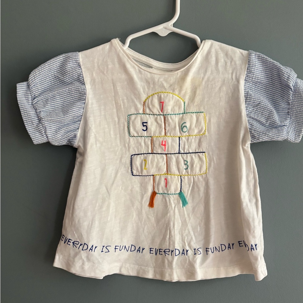 Zara hopscotch ‘Funday’ tee 3-4Y
